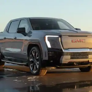 2026 GMC Sierra EV Front View by the Ocean