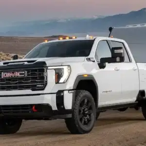 2026 GMC Sierra HD Towing Trailer through Mountains