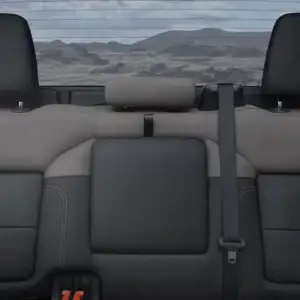 2026 GMC HUMMER EV Pickup Granite Drift rear interior