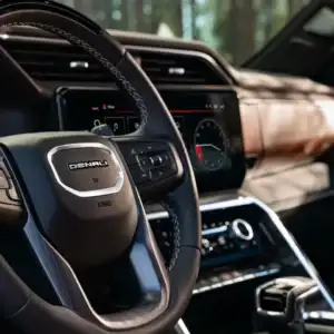 2026 GMC Sierra 1500 Denali steering wheel and dashboard