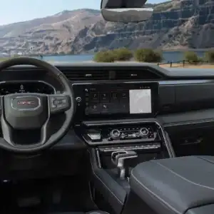 2026 GMC Sierra 1500 AT4X front row view of dashboard