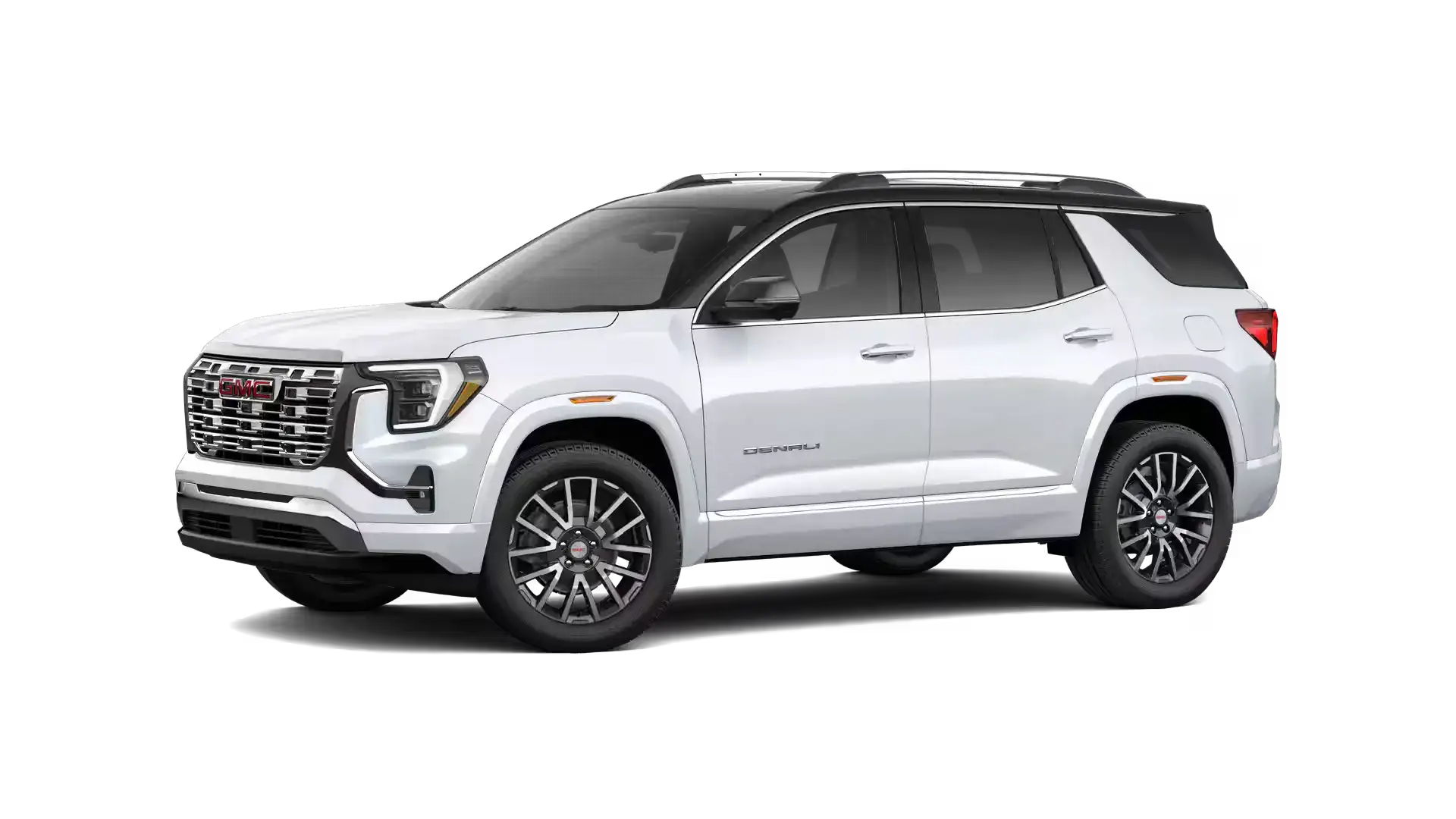 2026 GMC Terrain Glacier White Tricoat with Ebony Twilight Metallic roof