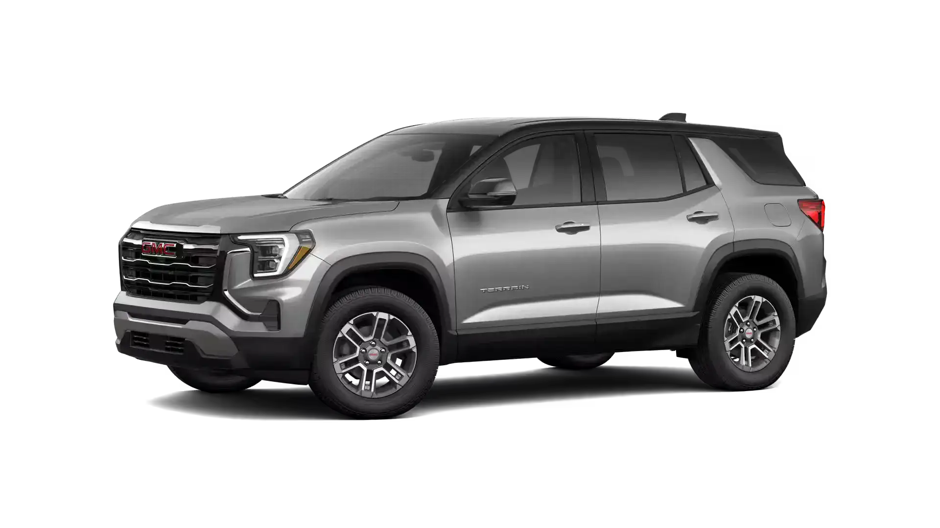 2026 GMC Terrain Sterling Metallic with Ebony Twilight Metallic roof