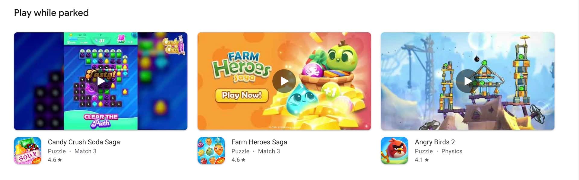 Display of Three Apps Screenshot