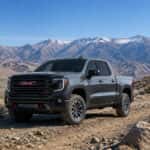 2026 GMC Sierra 1500 AT4 on a rocky high-desert trail in Northern Nevada