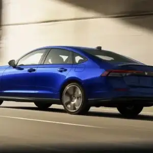2026 Honda Accord Hybrid Rear and Driver's Side View
