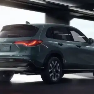 2026 Honda HR-V Rear and Passenger Side View in Parking Deck