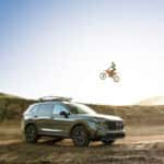 2026 Honda CR-V Trailsport with 2025 Honda CRF250RWE In the Air