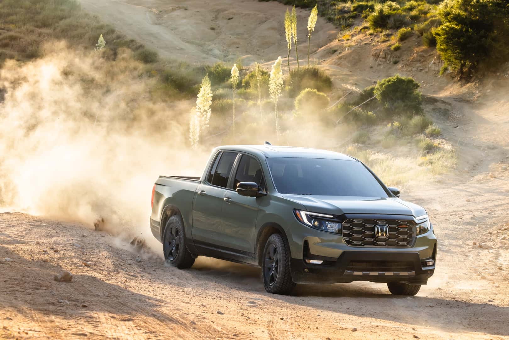 2026 Honda Ridgeline TrailSport Ash Green Metallic off road