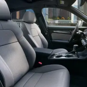 2026 Honda Civic Sedan Sport Touring Hybrid gray leather interior