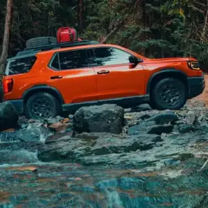 2026 Honda Passport Sunset Orange Passenger Side View