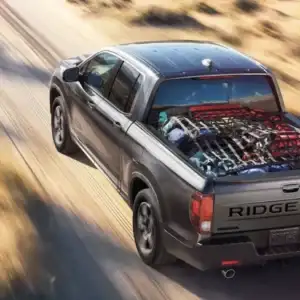 2026 Honda Ridgeline Rear View in Motion