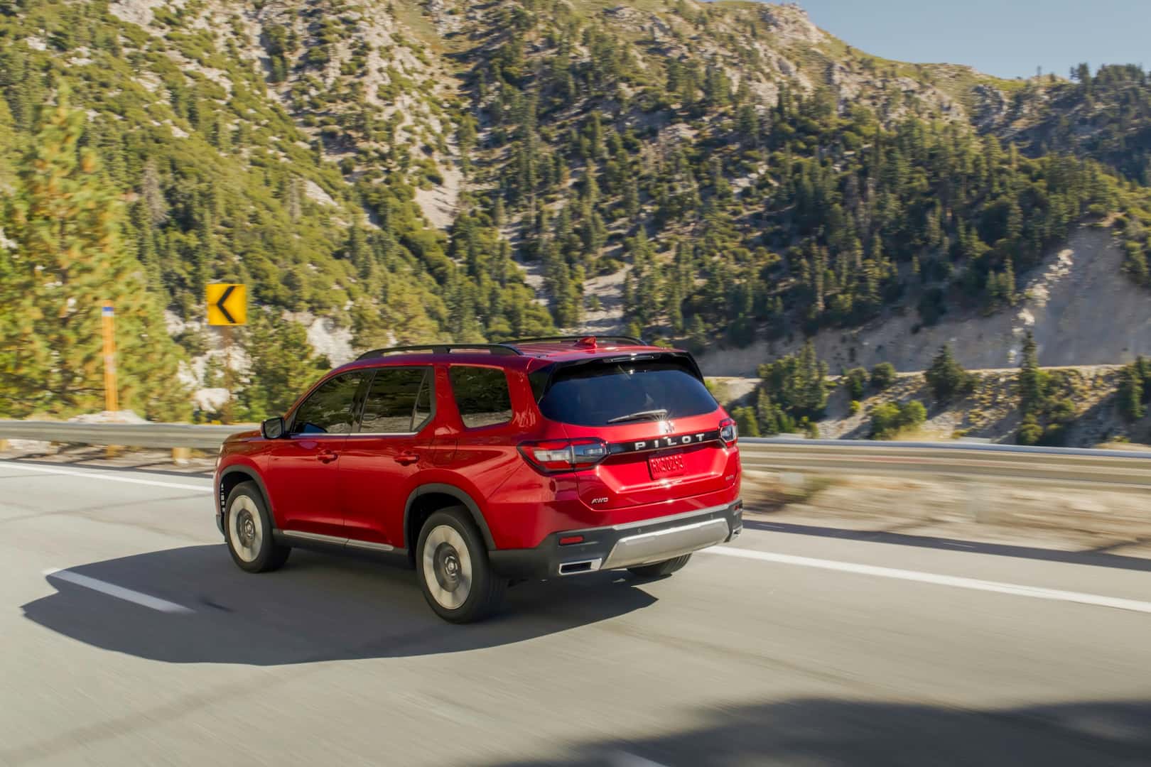 2026 Honda Pilot Elite Rear View Driving