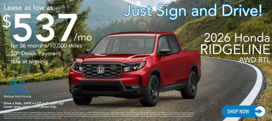 New 2026 Honda Ridgeline RTL AWD