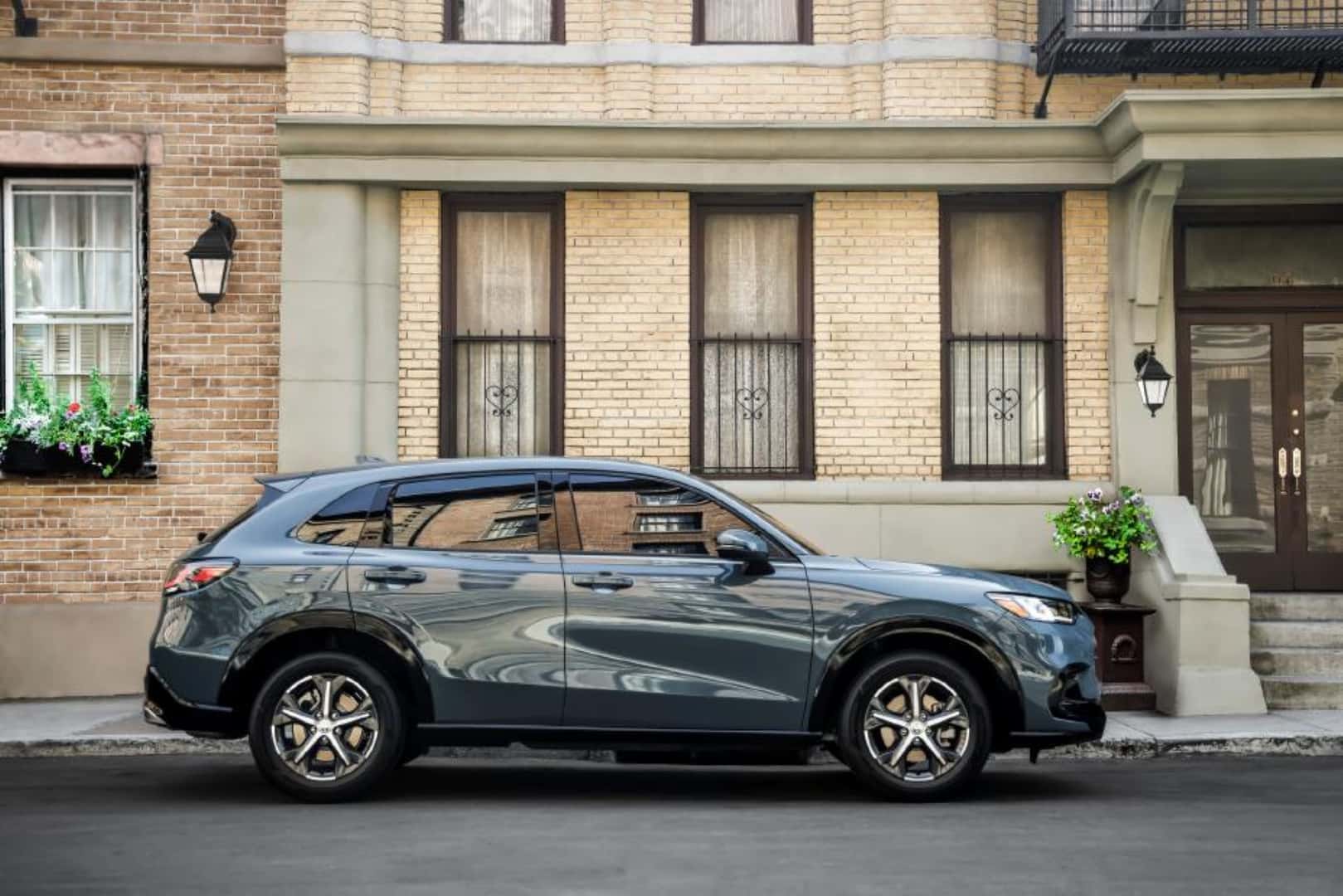 The Sexy Side Profile Of The Dependable Honda HR-V, Parked Outside A City Building