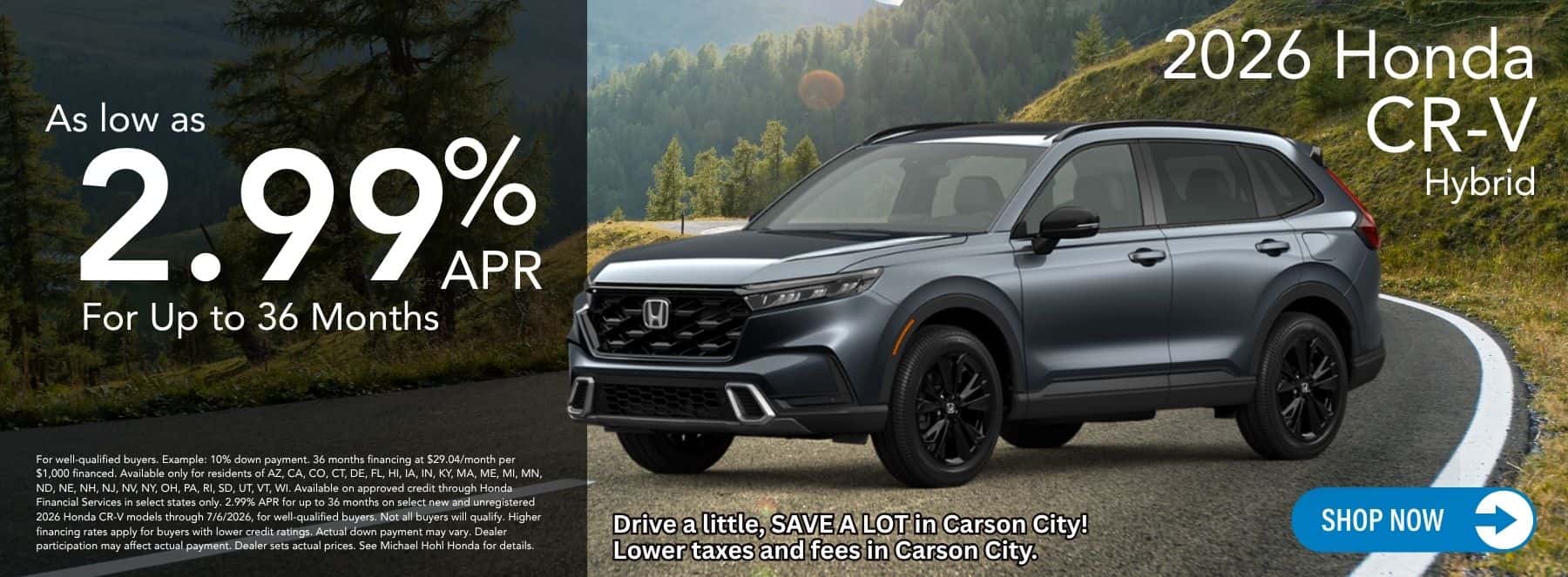 June Honda CR-V Hybrid APR Offer