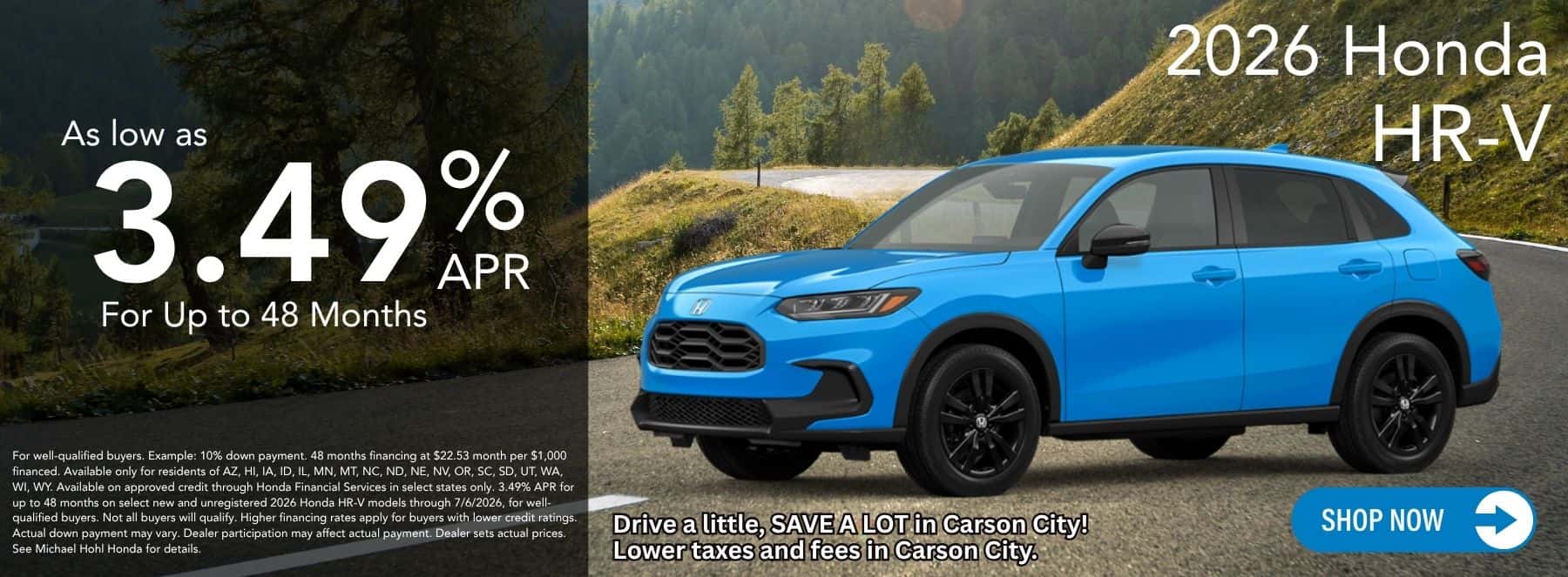 June Honda HR-V APR Offer