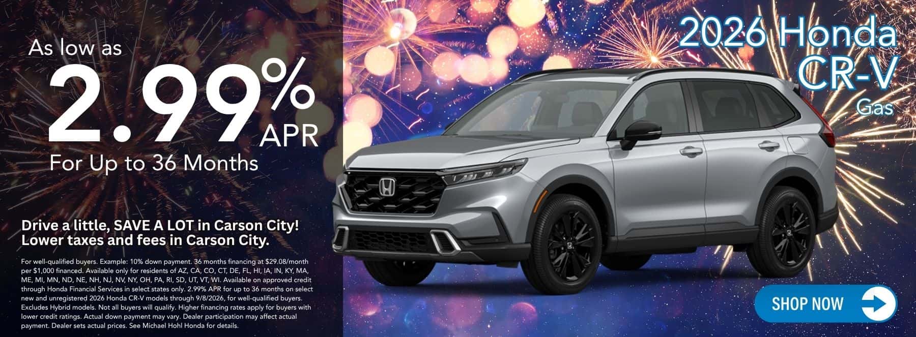 July CR-V APR Offer