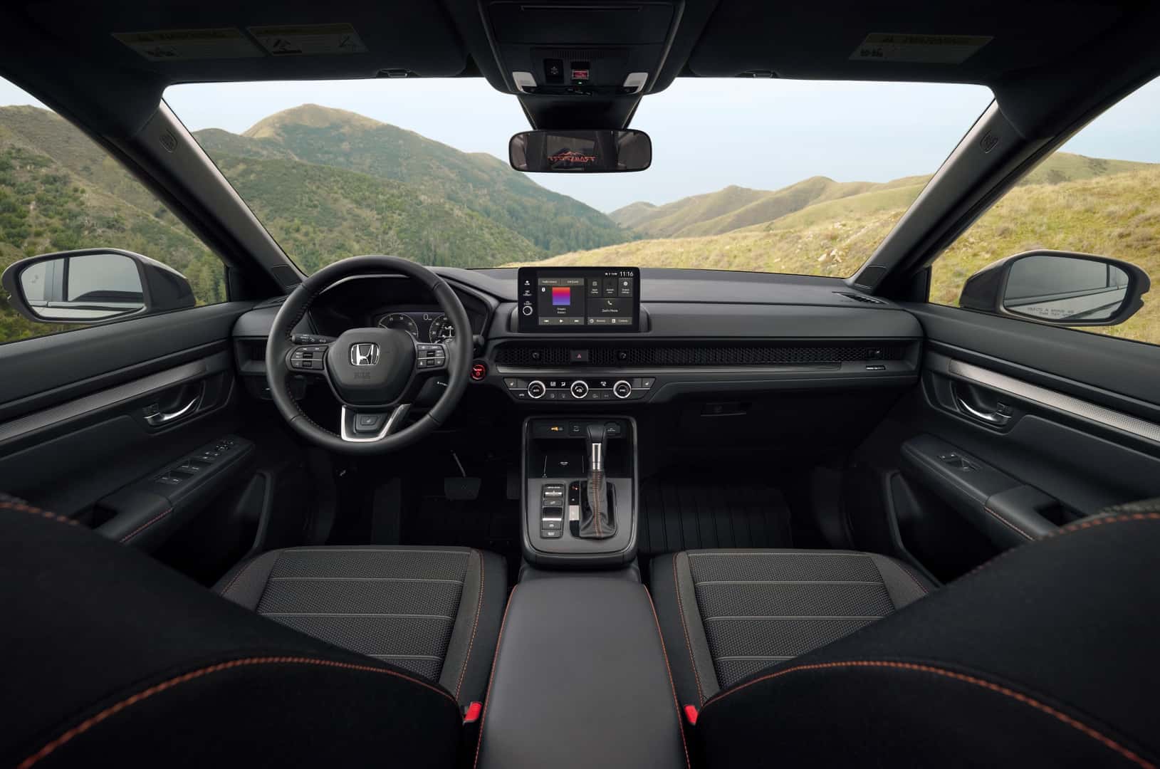 The Generously Spaced Front Interior Of The Advanced And Fashionable 2026 Honda CR-V Trailsport