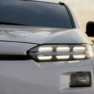 2026 Subaru Solterra Cosmic White Pearl LED running lights