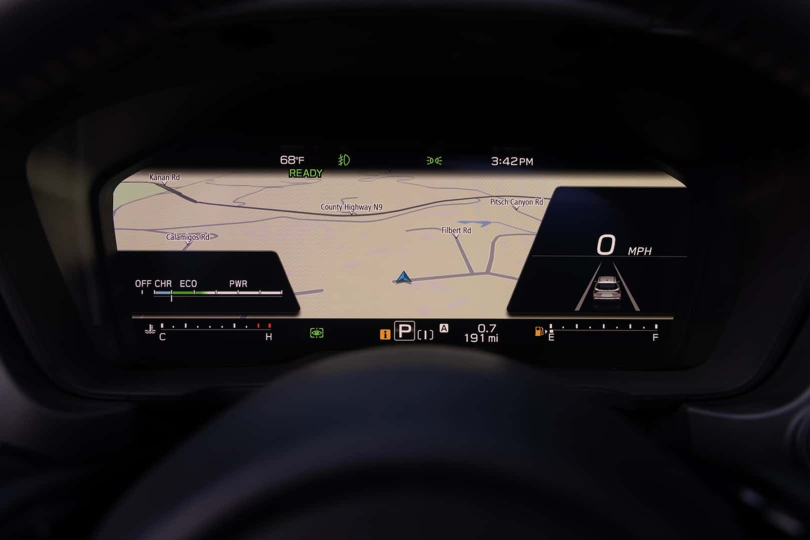 2025 Subaru Forester Hybrid Digital Cluster Driving Mode