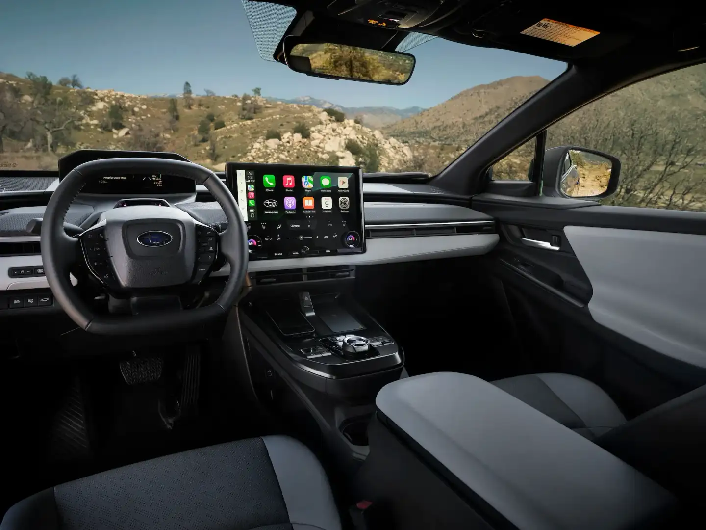 View of the media console and front seats in the 2026 Subaru Trailseeker
