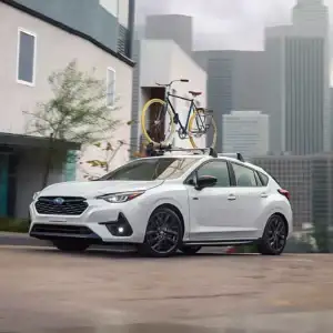 2026 Subaru Impreza RS Crystal White Pearl with accessory equipment