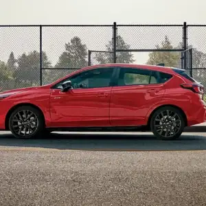 2026 Subaru Impreza RS Pure Red side view