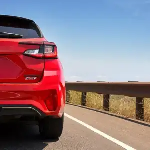 2026 Subaru Impreza RS Pure Red rear view