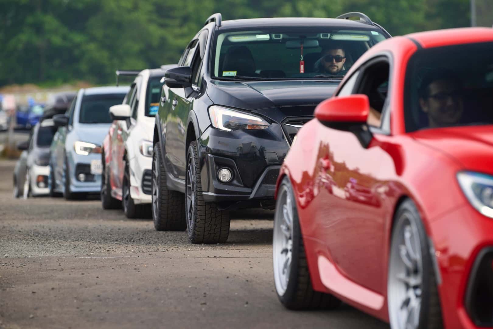 Subiefest Lineup of Cars in a Line