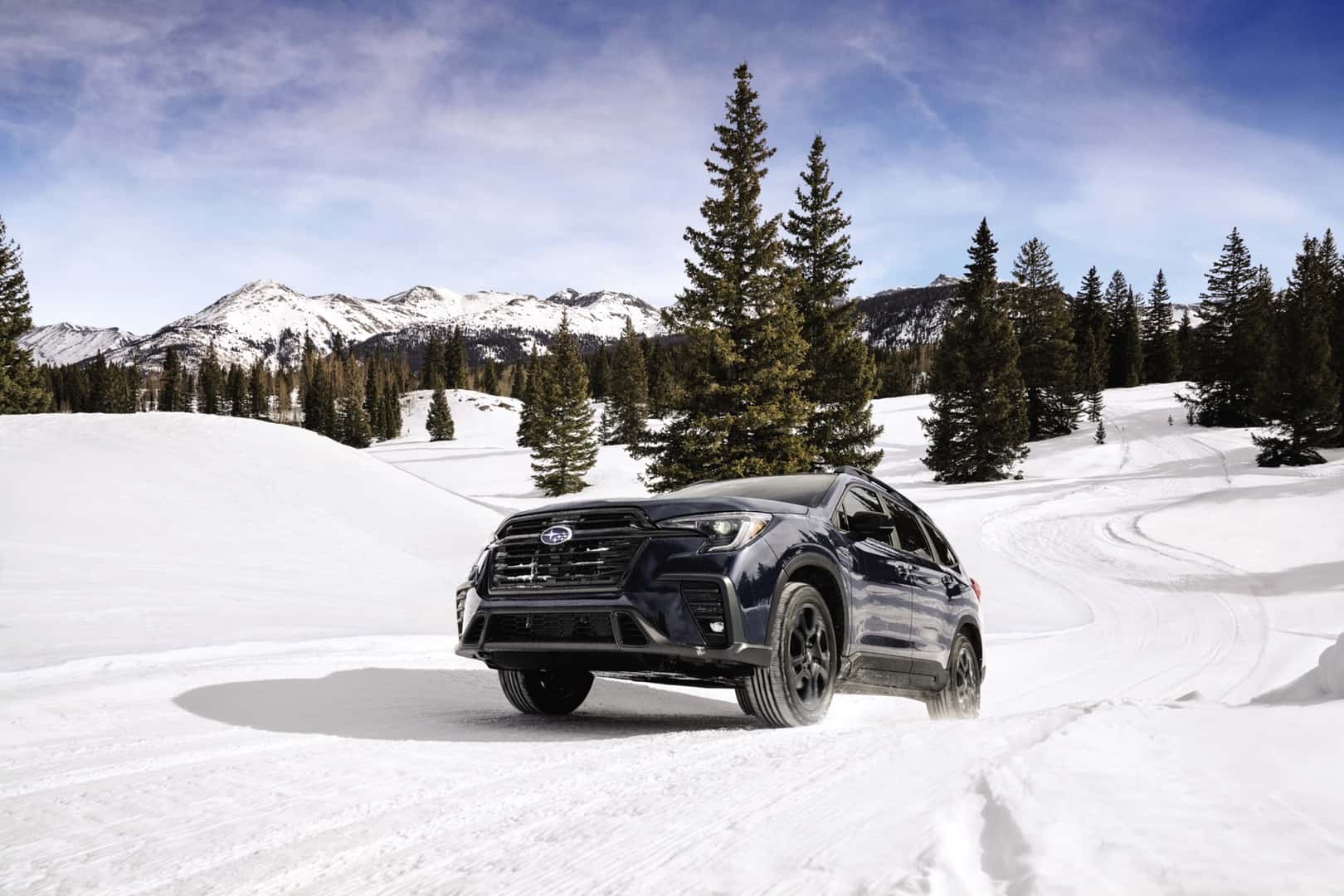 The Fast and Furious Subaru Ascent Plowing Across The Snowed-In Roads