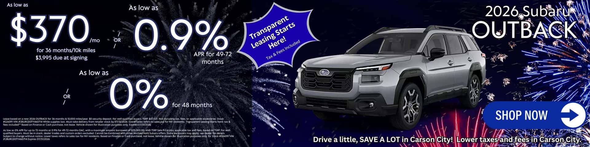 Outback Lease and Purchase Offers