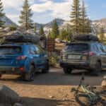 2026 Subaru Crosstrek Wilderness and Outback Wilderness at a Sierra Nevada trailhead near Carson City Nevada