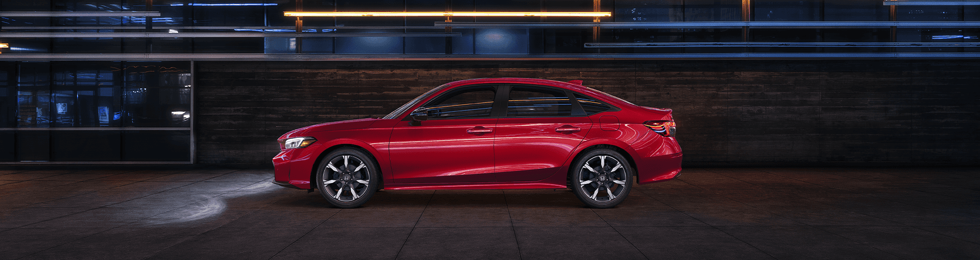 Honda Civic at night time