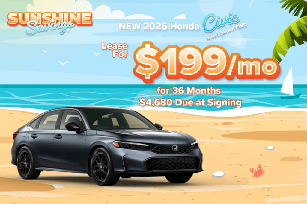 New 2026 Honda Civic Sport Sedan FWD