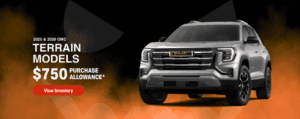 $750 purchase allowance on 2025 & 2026 GMC Terrain models at Midway Chevrolet in Kearney, NE