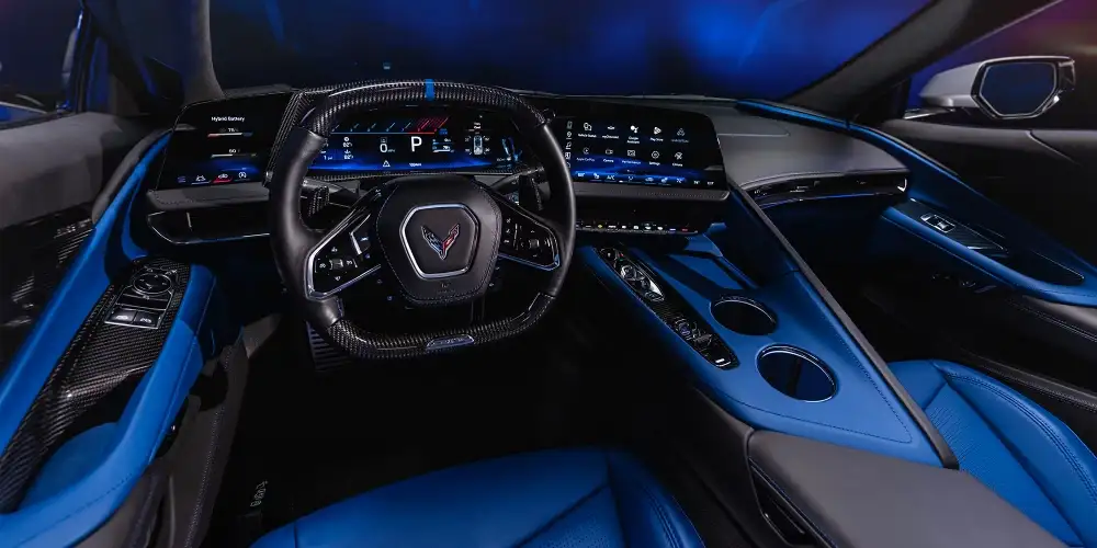 2026 Chevrolet Corvette ZR1X interior with three-screen cockpit