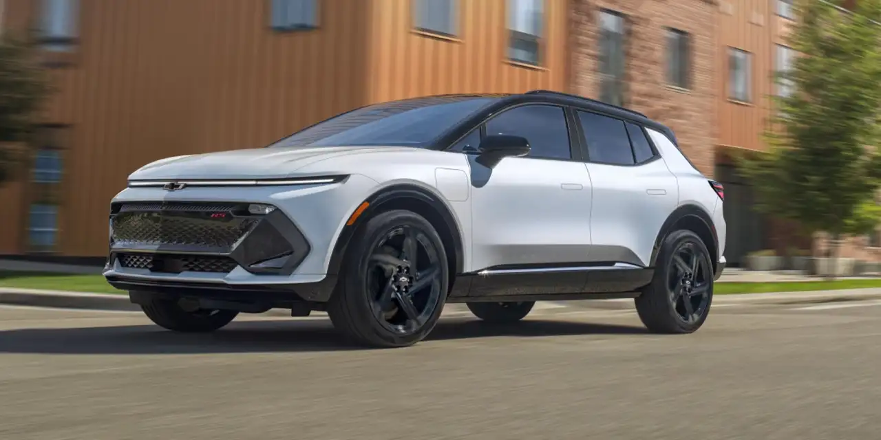 2026 Chevrolet Equinox EV exterior with aerodynamic styling and LED lighting