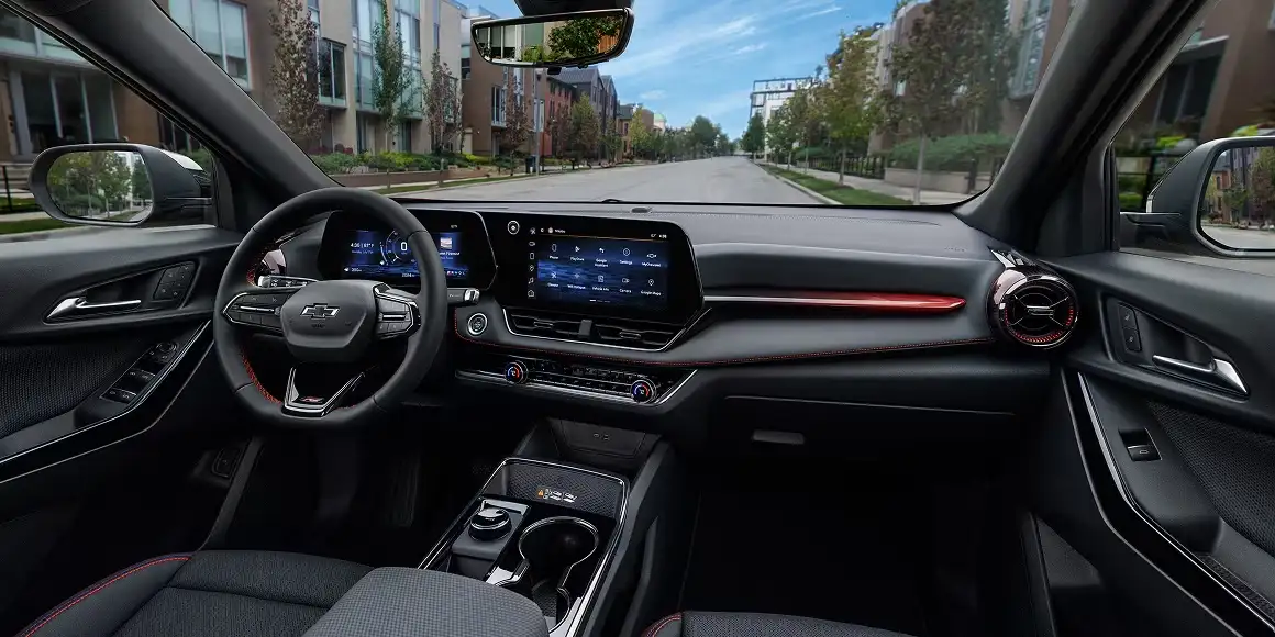 2026 Chevrolet Equinox interior with 11.3-inch touchscreen and digital cluster