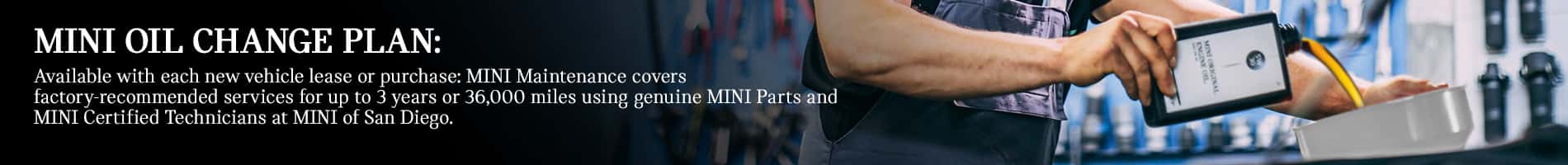 MINI Oil Change Plan