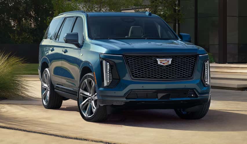 Blue Cadillac SUV