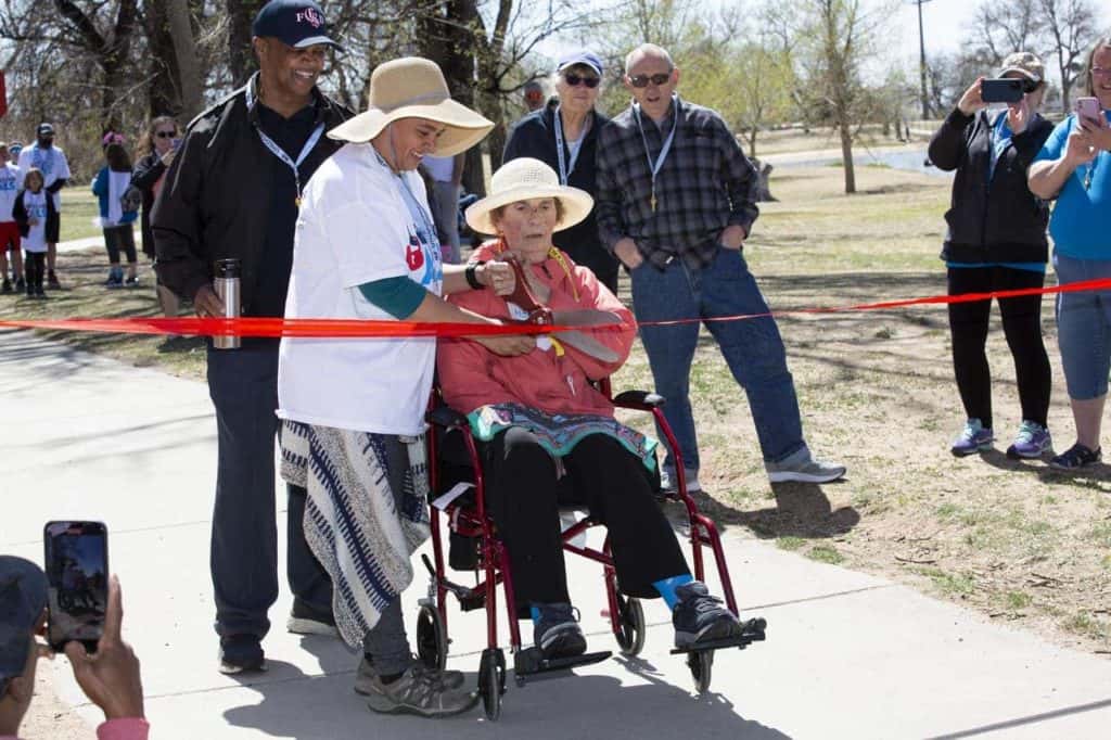 ALS walk finish line