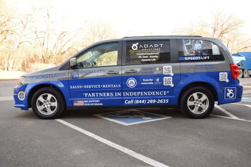 Demo adaptive equipment van other side