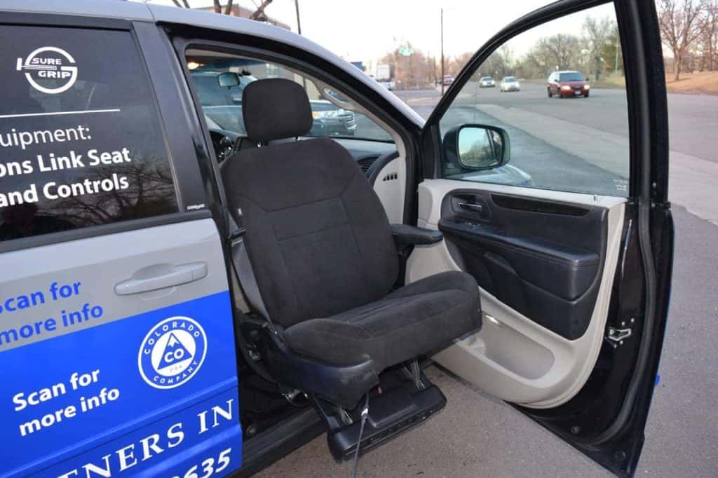 Demo adaptive equipment van link seat coming down
