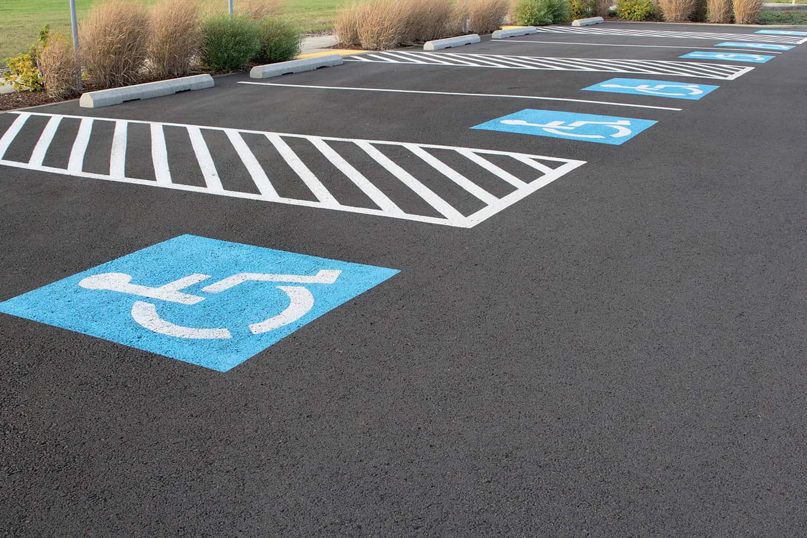 parking lot spaces for wheelchair accessibility