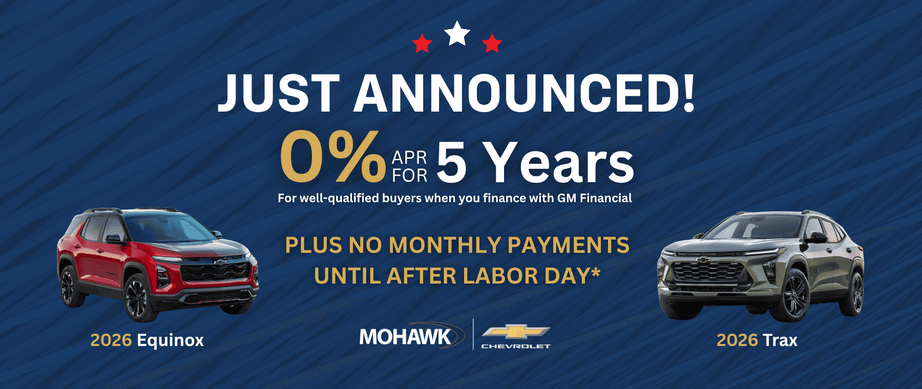 Mohawk Chevrolet | 0% APR for 5 years