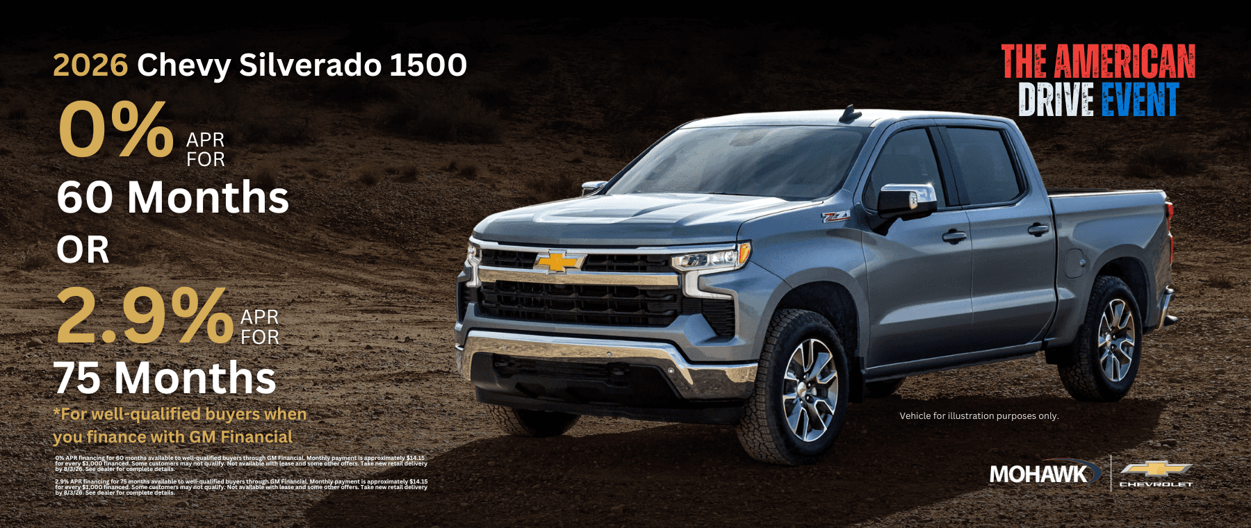 Mohawk Chevrolet | 0% APR 2026 Silverado 1500