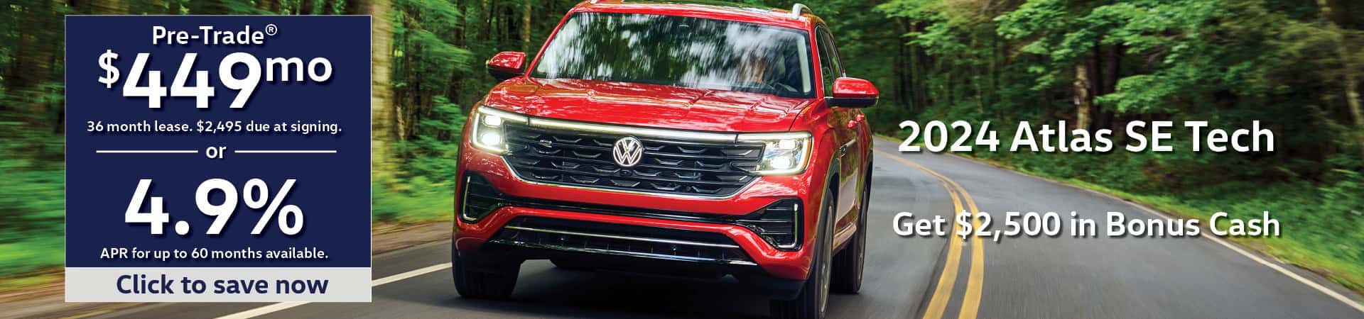 2024 Volkswagen Atlas April 2025 Special Banner
