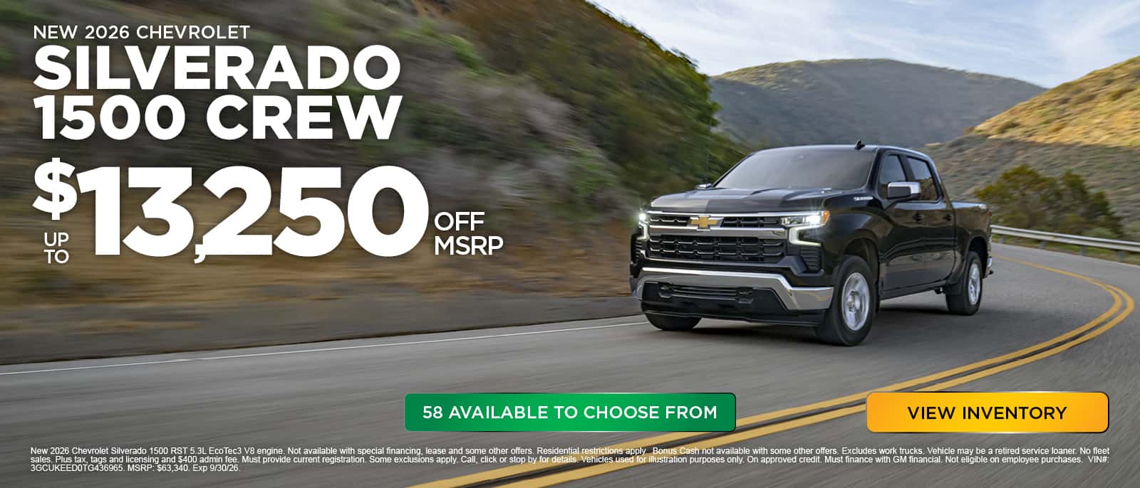 New 2026 Chevrolet Silverado 1500 Crew