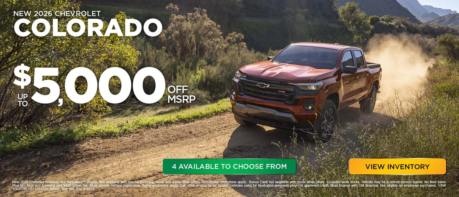 New 2026 Chevrolet Colorado